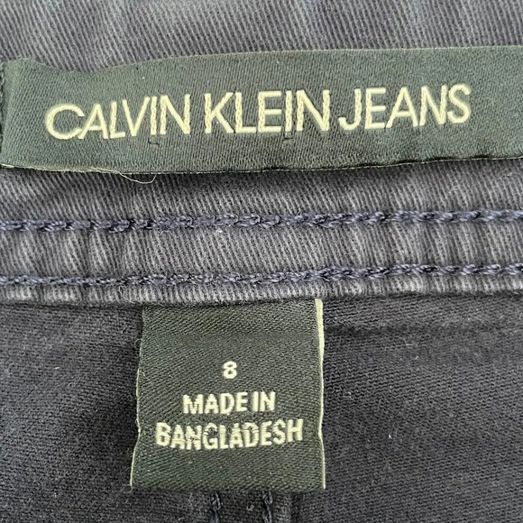 Calvin Klein Jeans Casual 5 Pocket Boot Cut Ankle Length Cotton Jeans Blue Sz 8 - Picture 8 of 11